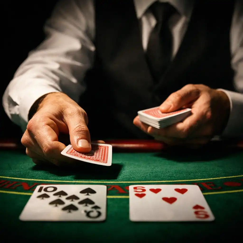 Dealer rozdający karty