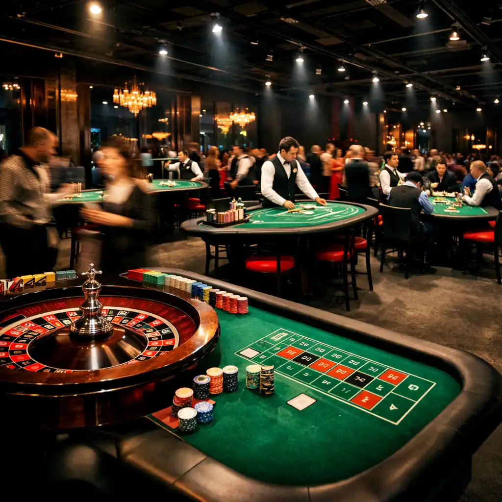 Stoły casino podczas eventu