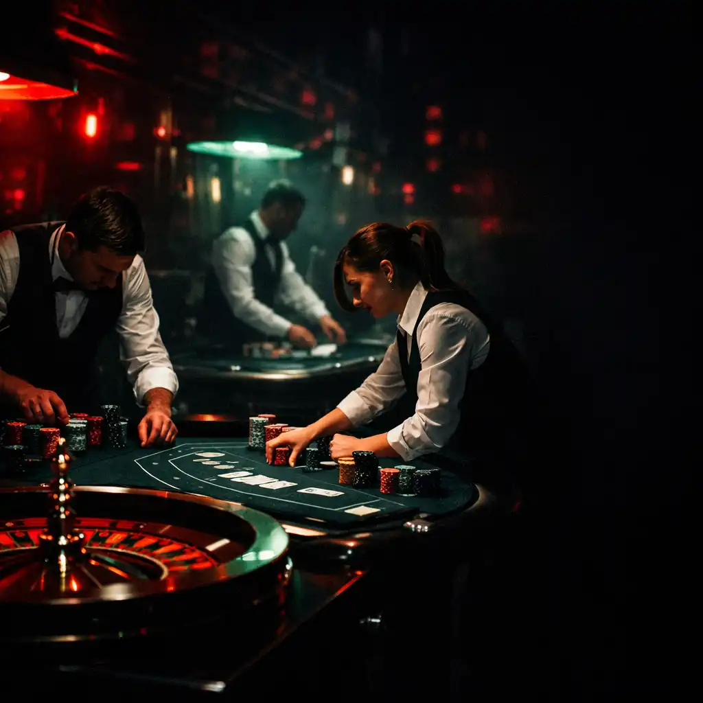 Zespół przygotowujący wydarzenie casino